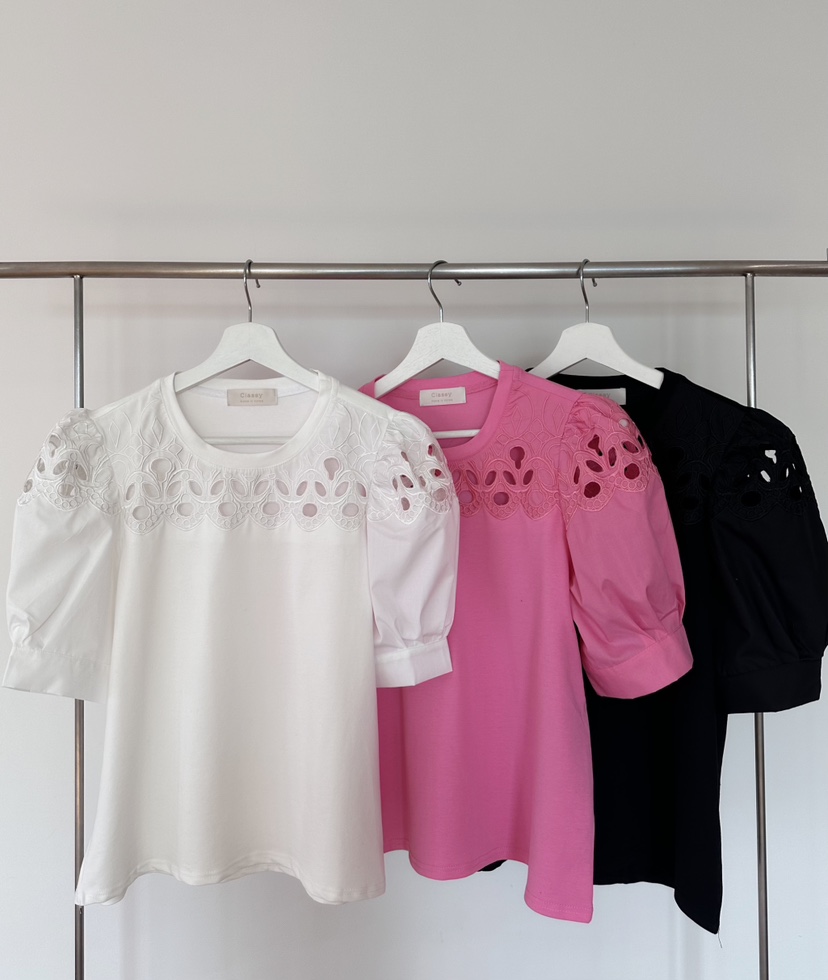 CLASSY-O東大門實拍女士新款熱賣休閑25春夏真品人氣T恤刺繡CLASSY-OT恤圖色3左三色