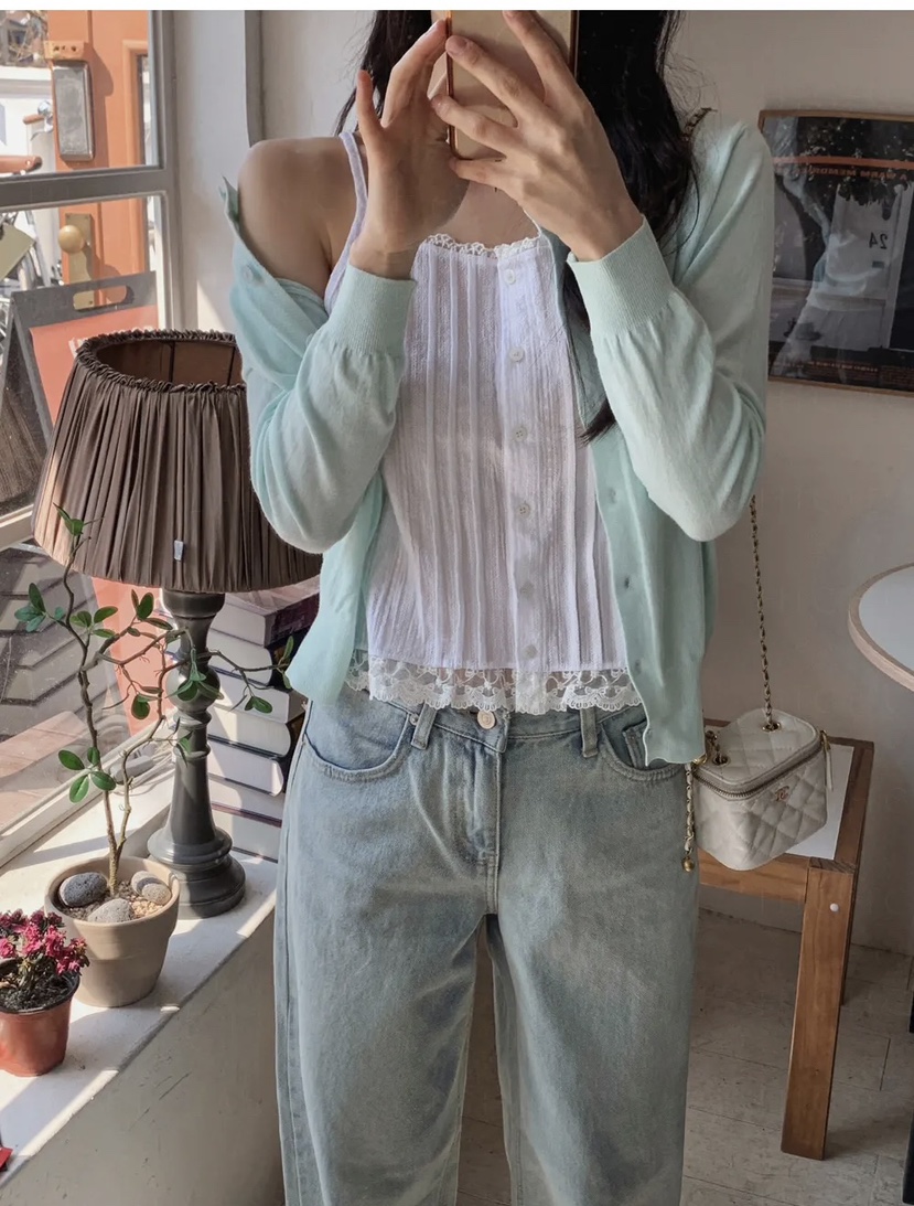 FRILL-T東大門代購女士新款真品休閑推薦吊帶背心蕾絲緊身FRILL-T吊帶/背心