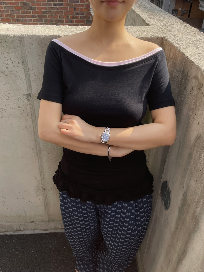 BYRING東大門實拍女士新款人氣時尚推薦25春夏真品職業熱賣T恤BYRINGT恤