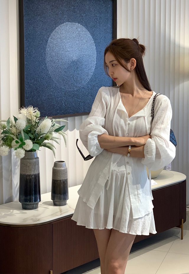 FRILL-T東大門直郵女裝新款推薦熱賣人氣25春夏襯衫蕾絲衫FRILL-T襯衫/蕾絲衫