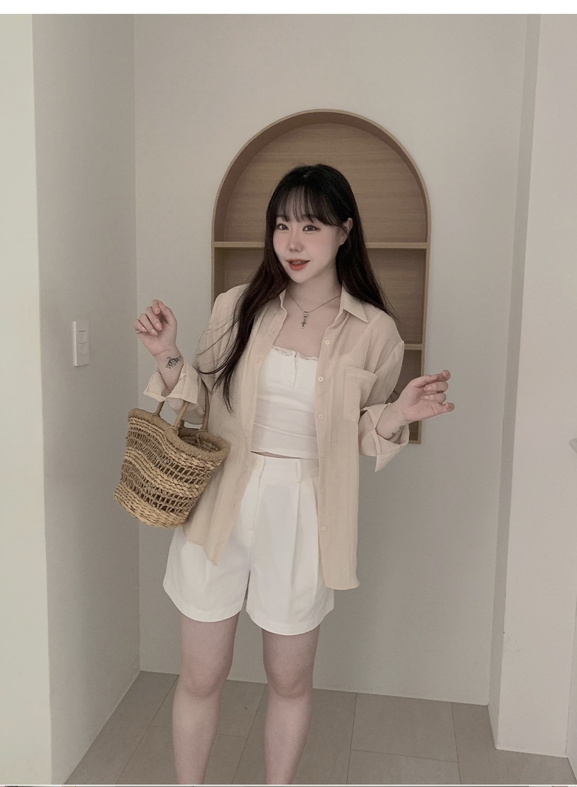FRILL-T韓國直郵㊣東大門實拍女裝新品推薦人氣襯衫蕾絲衫FRILL-T襯衫/蕾絲衫