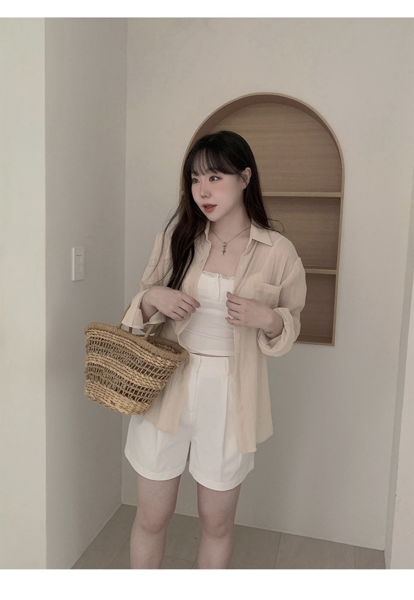 FRILL-T韓國直郵㊣東大門實拍女裝新品推薦人氣襯衫蕾絲衫FRILL-T襯衫/蕾絲衫