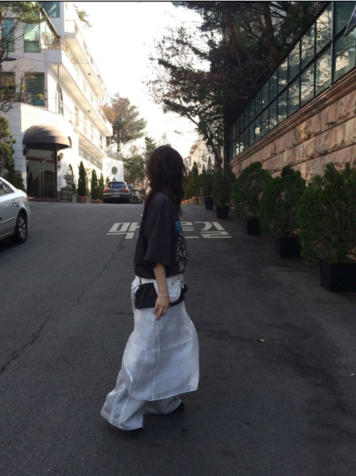 LIVE FOREVER直郵韓國代購㊣女裝新品時尚25春夏休閑推薦長裙LIVE FOR_EVER長裙