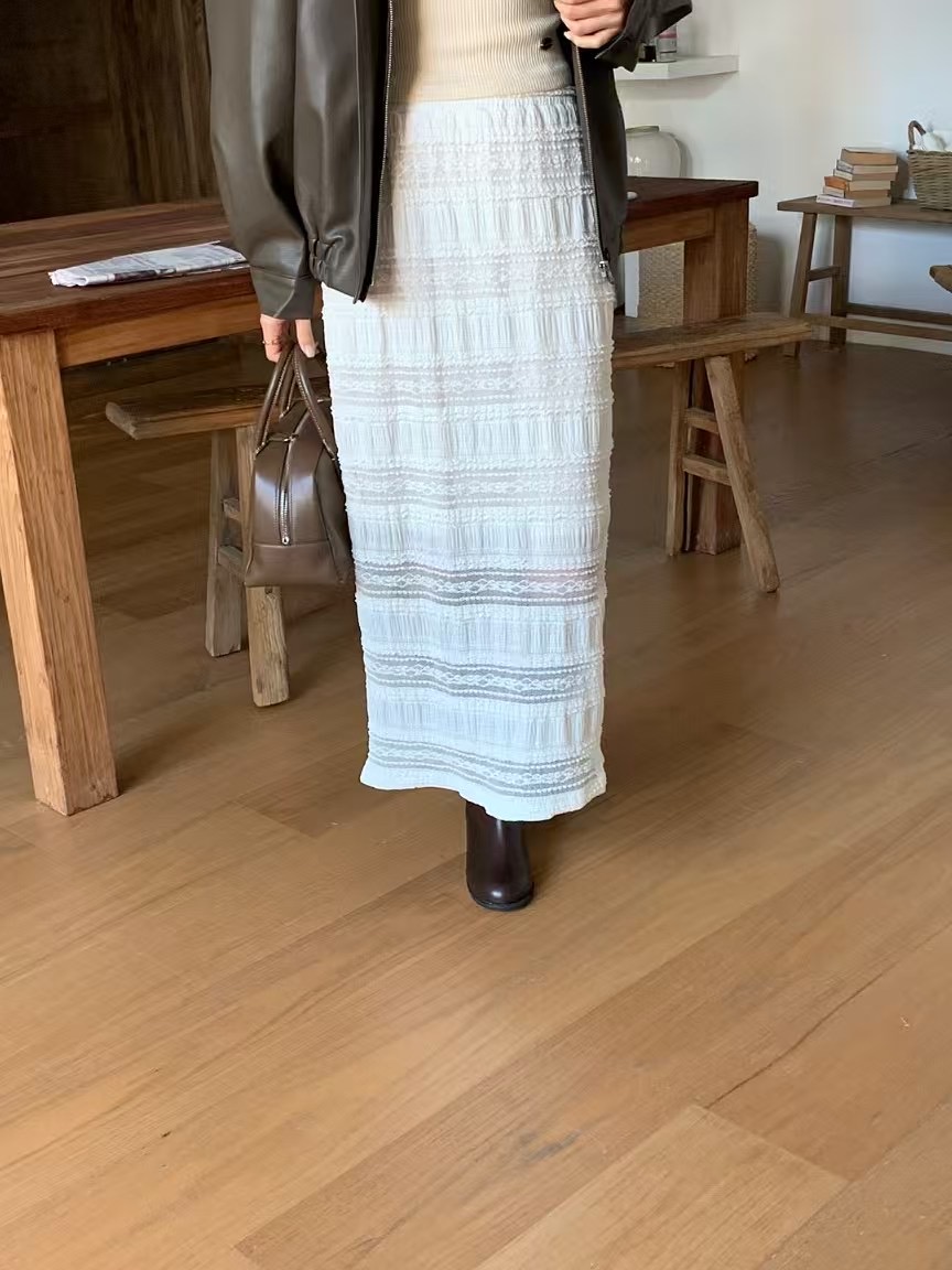 SOUFFLE韓國㊣直郵東大門代購女裝新品熱賣25春夏推薦休閑長裙SOUFFLE長裙