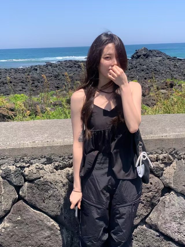 SOUFFLE直郵韓國代購㊣女裝新款時尚休閑推薦吊帶背心羊毛緊身SOUFFLE吊帶/背心