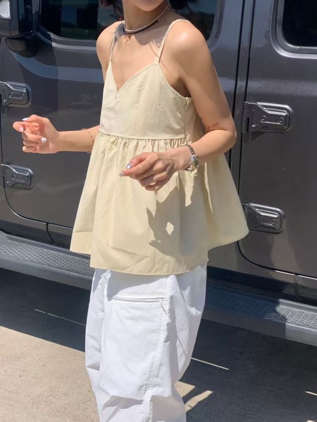 SOUFFLE直郵韓國代購㊣女裝新款時尚休閑推薦吊帶背心羊毛緊身SOUFFLE吊帶/背心