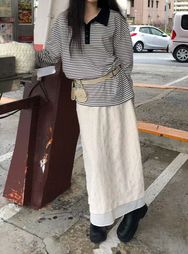 SOUFFLE韓國直郵㊣東大門實拍女裝新品熱賣時尚推薦25春夏長裙SOUFFLE長裙