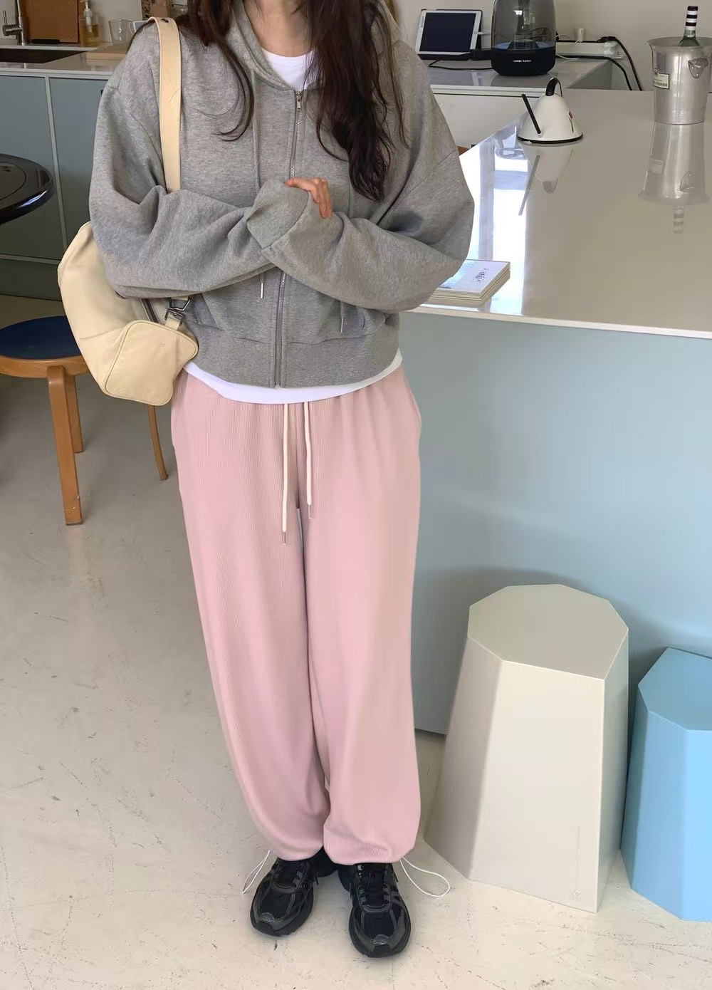 SOUFFLE韓國㊣直郵東大門代購女裝新品熱賣推薦時尚休閑休閑褲SOUFFLE休閑褲