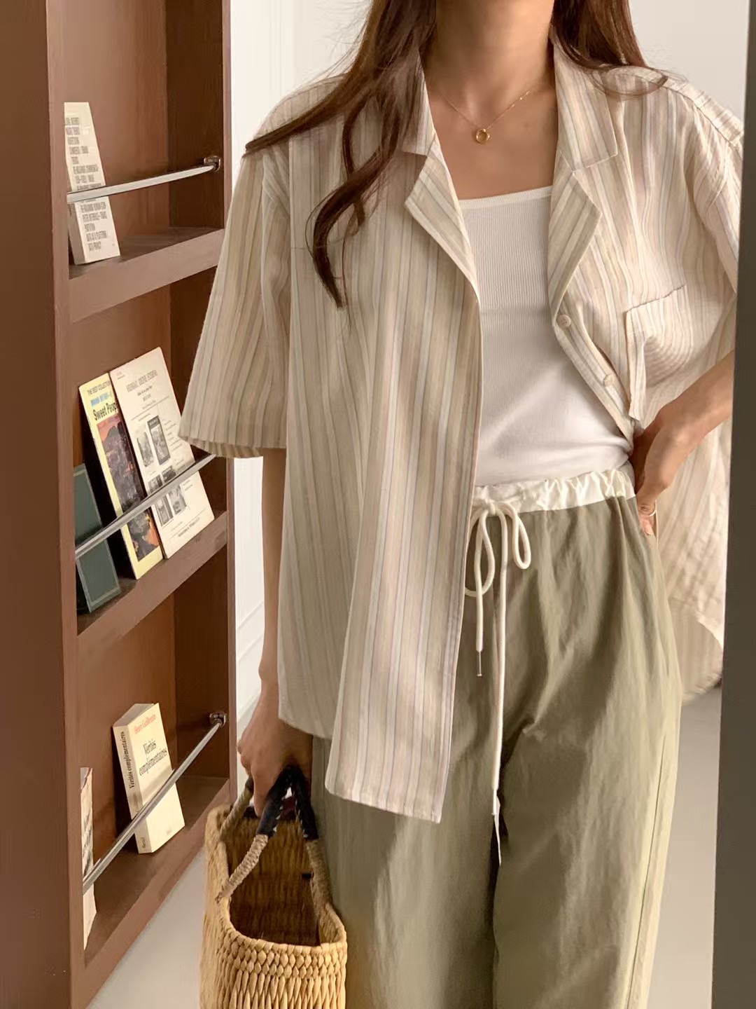 SOUFFLE直郵韓國代購㊣女裝新品時尚人氣休閑推薦熱賣休閑褲SOUFFLE休閑褲