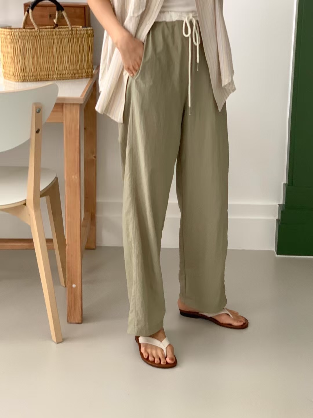 SOUFFLE直郵韓國代購㊣女裝新品時尚人氣休閑推薦熱賣休閑褲SOUFFLE休閑褲圖色2