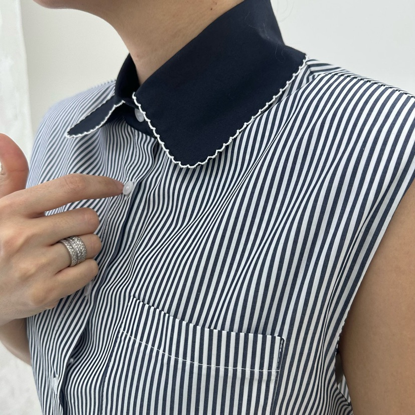 MABEL-Q韓國㊣直郵東大門代購女裝新款25春夏人氣馬甲刺繡SOUIT by mabel-Q馬甲