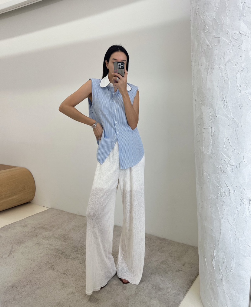 MABEL-Q韓國㊣直郵東大門代購女裝新款25春夏人氣馬甲刺繡SOUIT by mabel-Q馬甲
