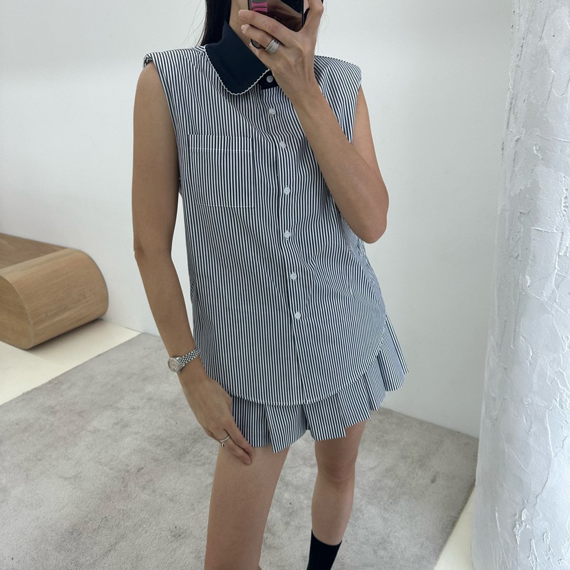 MABEL-Q韓國㊣直郵東大門代購女裝新款25春夏人氣馬甲刺繡SOUIT by mabel-Q馬甲