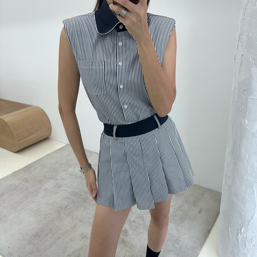 MABEL-Q韓國㊣直郵東大門代購女裝新款25春夏人氣馬甲刺繡SOUIT by mabel-Q馬甲