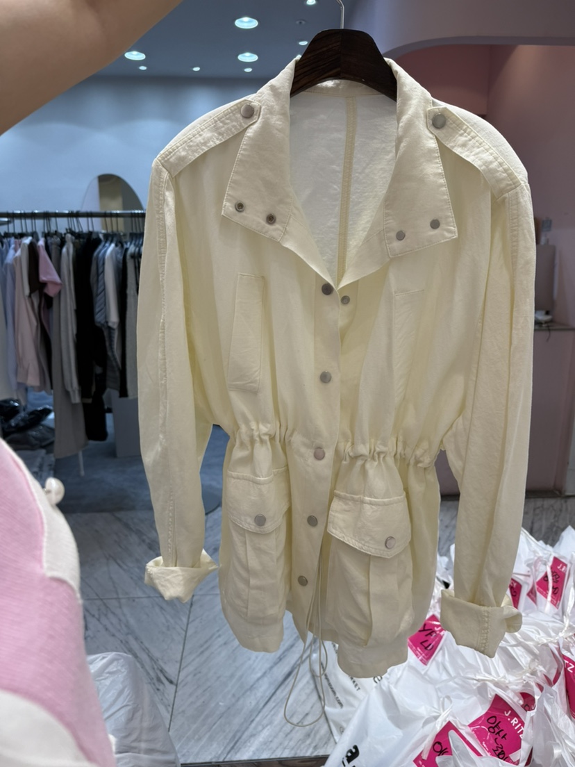 J.RITZY韓國㊣直郵東大門代購女裝新品時尚人氣休閑夾克亞麻J.RITZY夾克圖色3