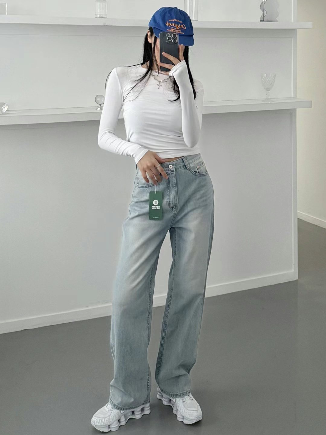 MORPHIN-모르핀-T韓國直郵㊣東大門實拍女裝新款25春夏牛仔褲MORPHIN-T牛仔褲