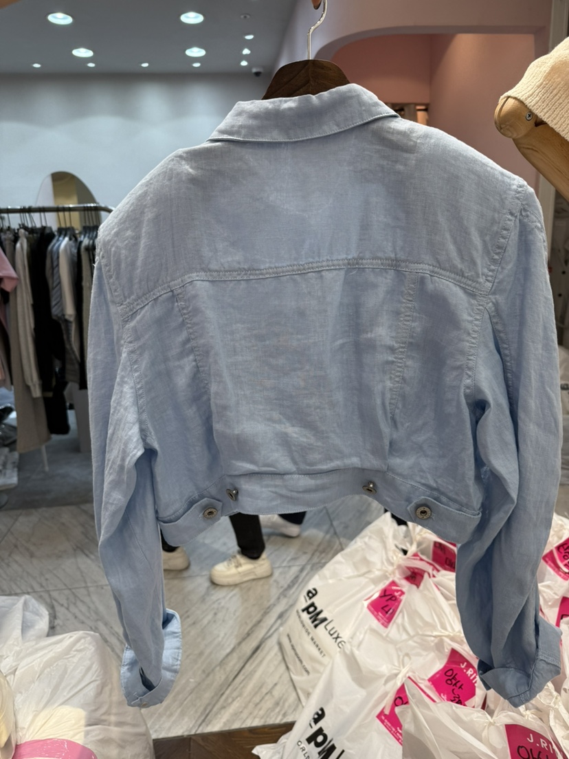 J.RITZY直郵韓國代購㊣女裝新品人氣休閑熱賣推薦夾克亞麻J.RITZY夾克