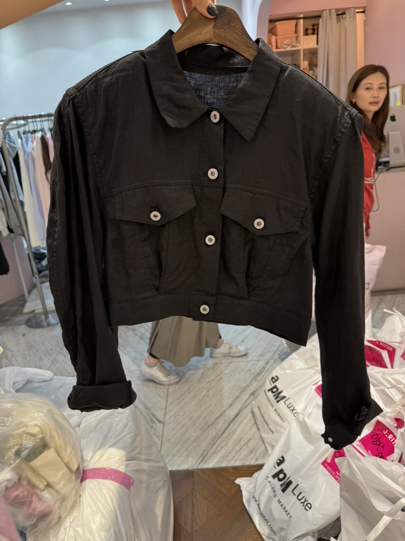 J.RITZY直郵韓國代購㊣女裝新品人氣休閑熱賣推薦夾克亞麻J.RITZY夾克圖色4