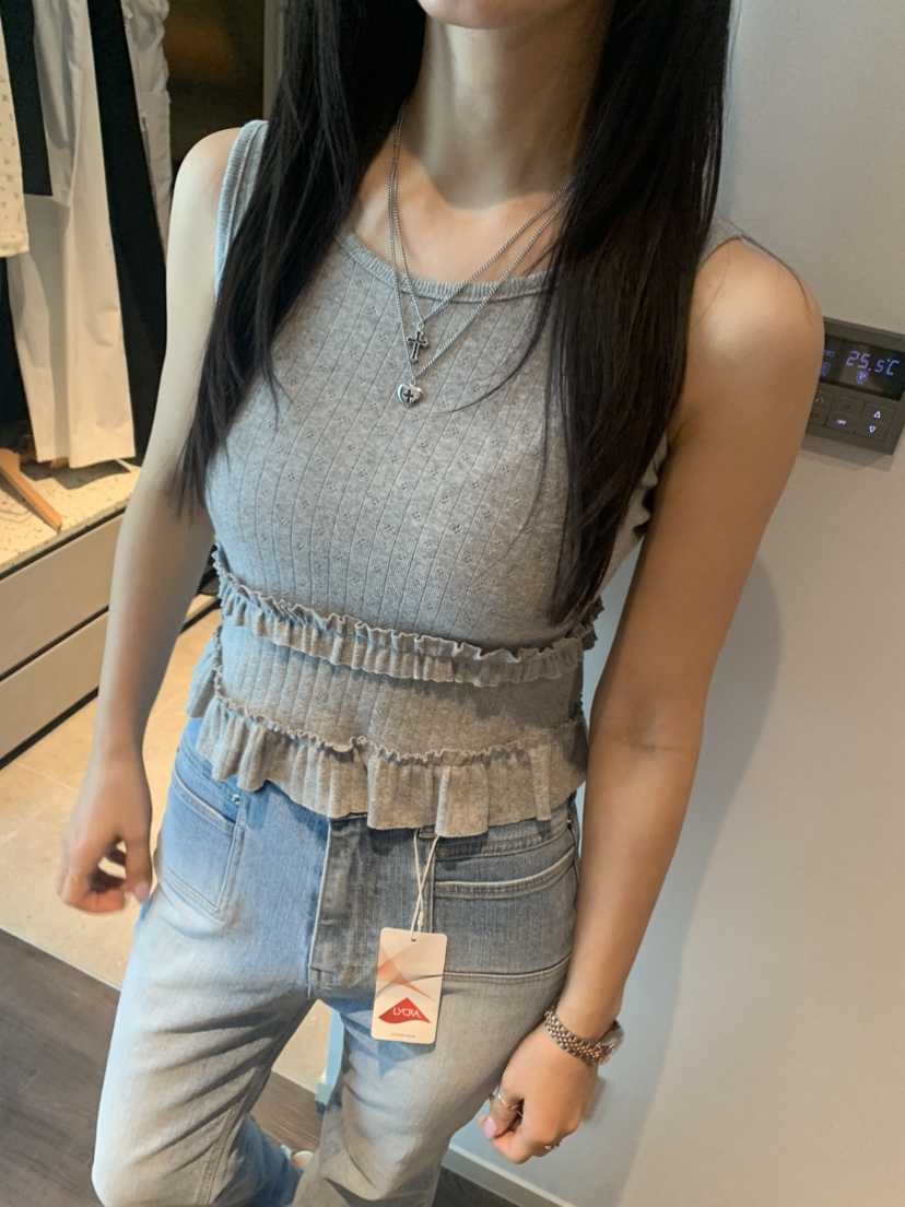 BADCALM直郵韓國代購㊣女裝新款熱賣推薦時尚25春夏吊帶背心BADCALM吊帶/背心