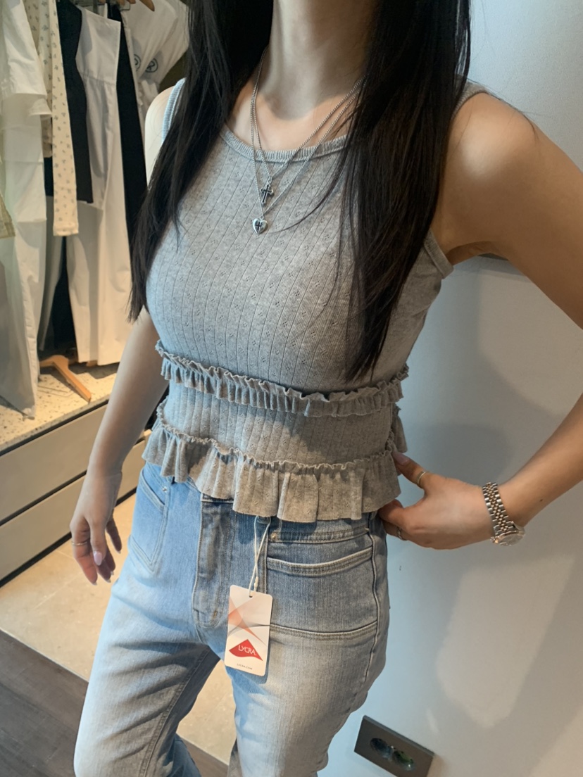 BADCALM直郵韓國代購㊣女裝新款熱賣推薦時尚25春夏吊帶背心BADCALM吊帶/背心