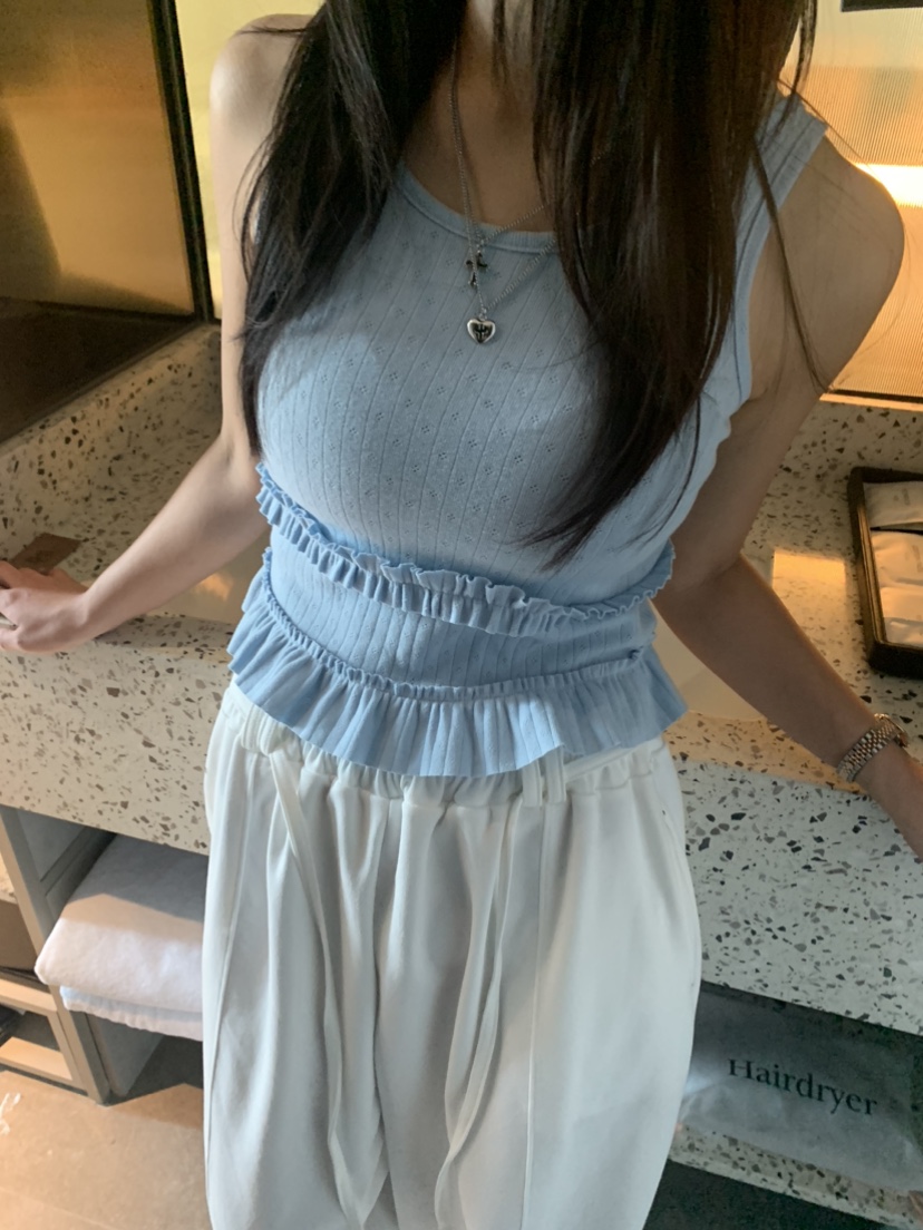 BADCALM直郵韓國代購㊣女裝新款熱賣推薦時尚25春夏吊帶背心BADCALM吊帶/背心