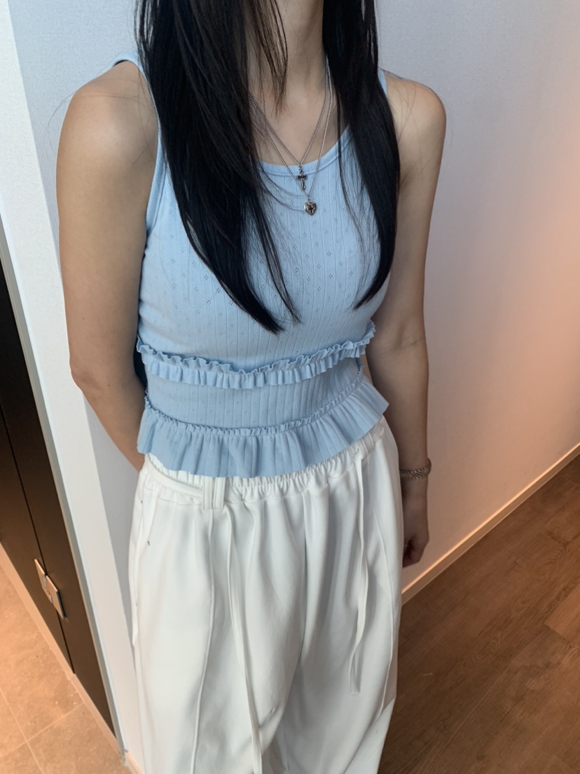 BADCALM直郵韓國代購㊣女裝新款熱賣推薦時尚25春夏吊帶背心BADCALM吊帶/背心圖色2