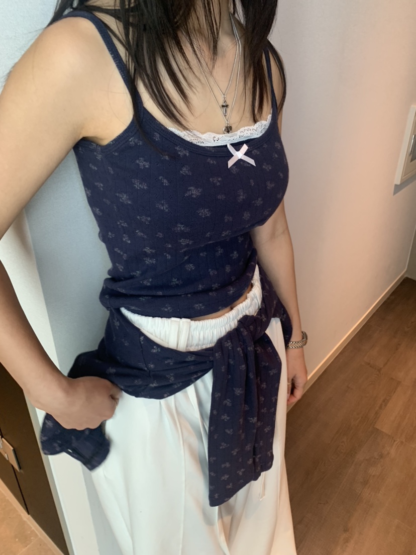 BADCALM韓國直郵㊣女裝新款時尚熱賣25春夏推薦休閑吊帶背心BADCALM吊帶/背心