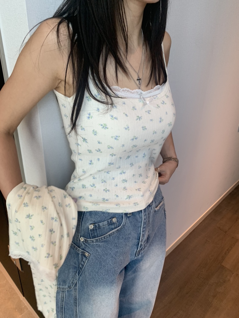 BADCALM韓國直郵㊣女裝新款時尚熱賣25春夏推薦休閑吊帶背心BADCALM吊帶/背心