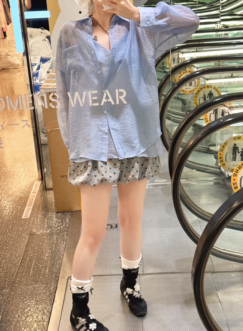 PARSLEY直郵韓國代購㊣女裝新款人氣休閑25春夏時尚襯衫蕾絲衫Daze襯衫/蕾絲衫
