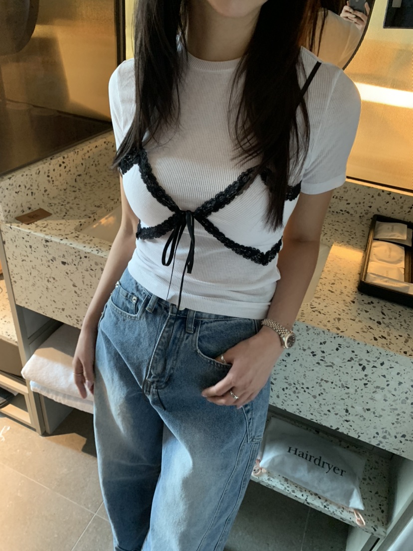 BADCALM直郵韓國代購㊣女裝新款人氣25春夏休閑熱賣時尚T恤BADCALMT恤