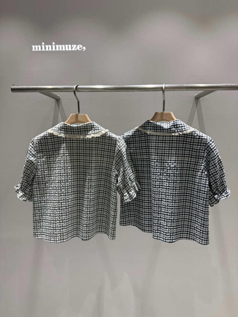 MINIMUZE韓國直郵㊣女裝新款推薦人氣25春夏休閑襯衫蕾絲衫MINIMUZE襯衫/蕾絲衫