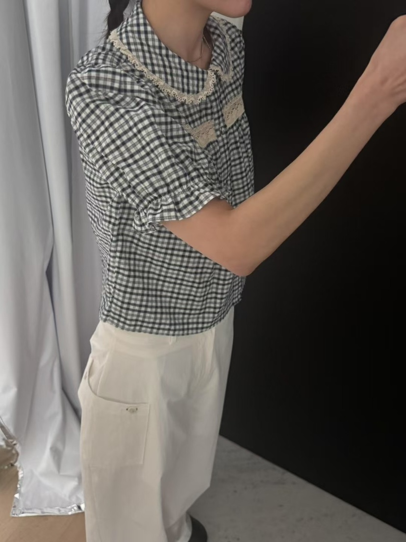 MINIMUZE韓國直郵㊣女裝新款推薦人氣25春夏休閑襯衫蕾絲衫MINIMUZE襯衫/蕾絲衫