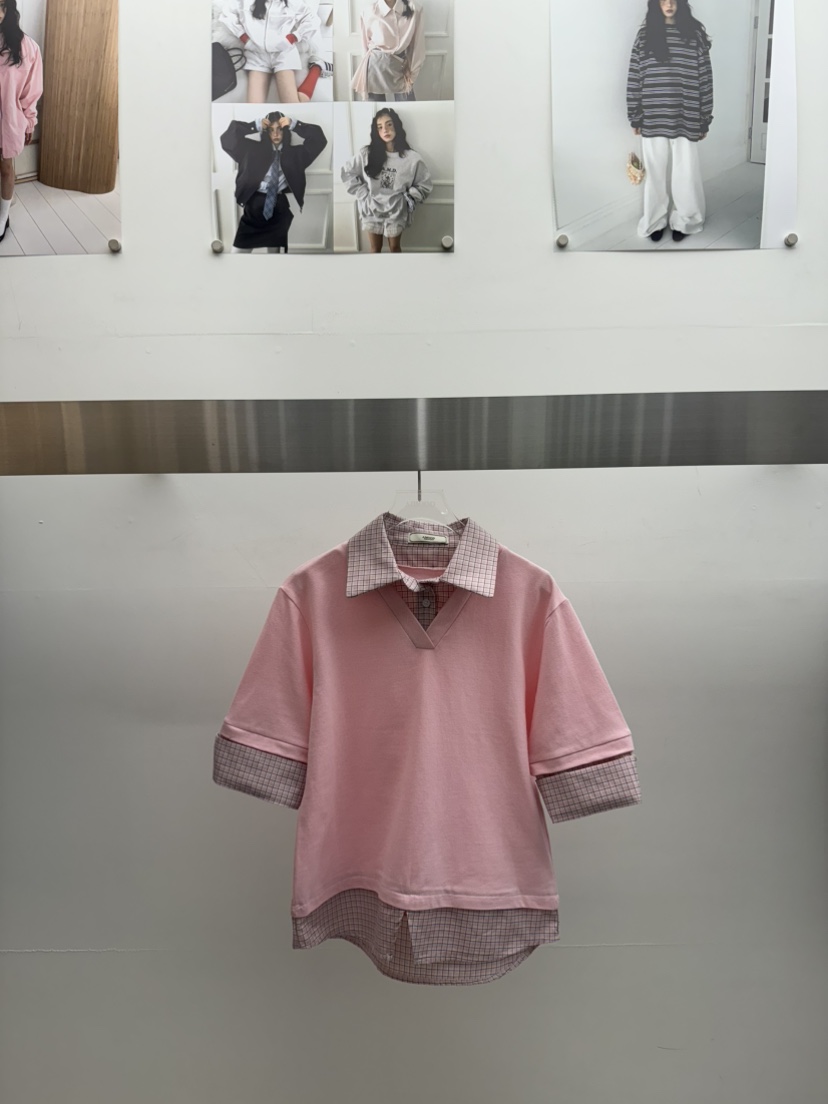 AMOOD韓國直郵㊣東大門實拍女裝新品時尚休閑25春夏推薦T恤AMOODT恤圖色1