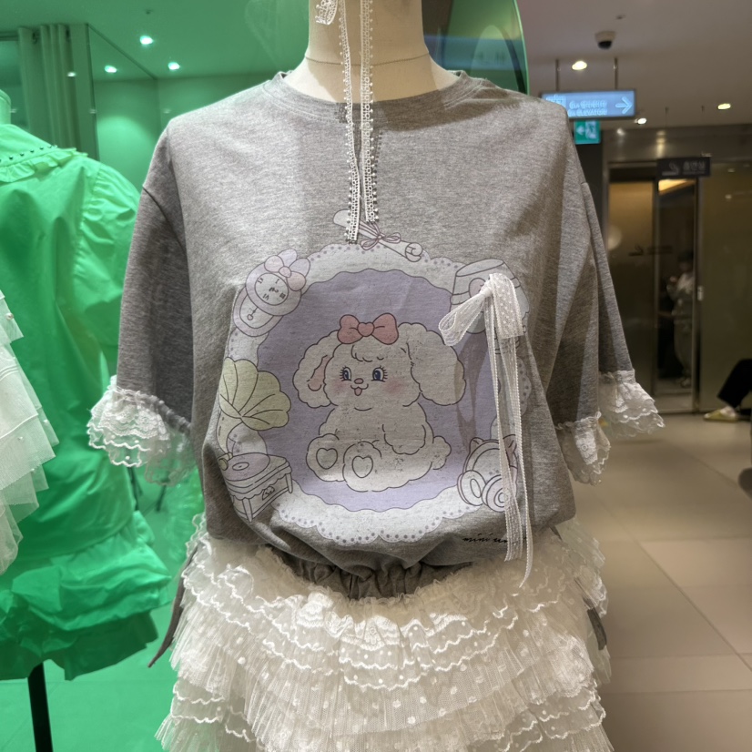 MINI UNNI韓國㊣直郵東大門代購女裝新款25春夏時尚推薦T恤MINI UNNIT恤圖色2