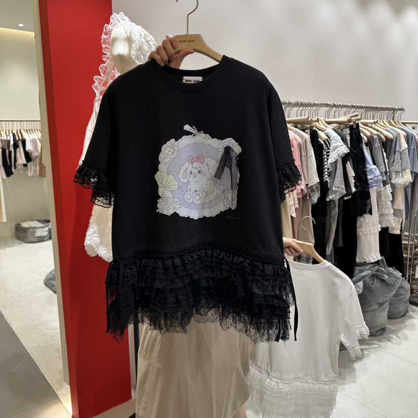 MINI UNNI韓國㊣直郵東大門代購女裝新款25春夏時尚推薦T恤MINI UNNIT恤圖色3