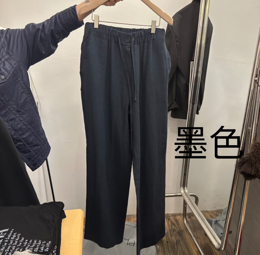 MOSAIC韓國直郵㊣女裝新品推薦25春夏熱賣人氣休閑休閑褲亞麻MOSAIC休閑褲圖色1