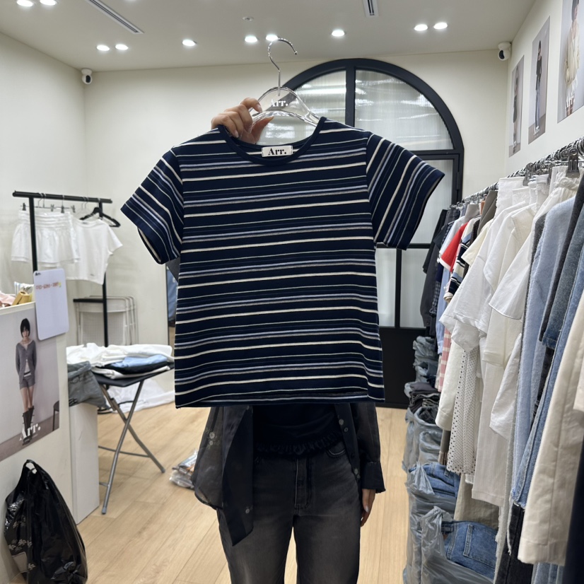 ARR韓國直郵㊣女裝新品休閑熱賣25春夏推薦人氣時尚T恤ARRT恤圖色2