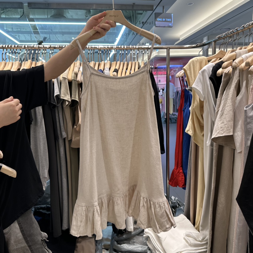 HONG.U直郵韓國代購㊣女裝新品推薦25春夏時尚熱賣吊帶背心HONG.U吊帶/背心