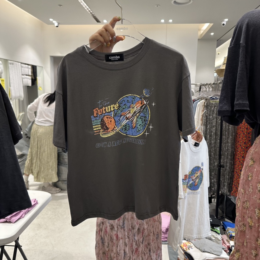 COMBO韓國㊣直郵東大門代購女裝新款時尚25春夏熱賣推薦T恤COM_BOT恤圖色2