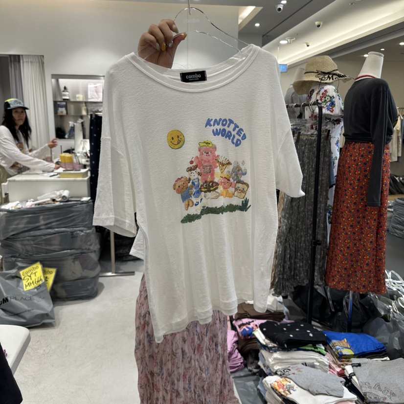 COMBO韓國㊣直郵東大門代購女裝新品人氣推薦休閑25春夏T恤COM_BOT恤圖色3