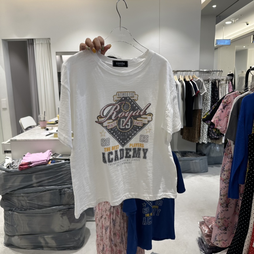 COMBO韓國㊣直郵東大門代購女裝新品25春夏人氣時尚推薦T恤COM_BOT恤圖色2