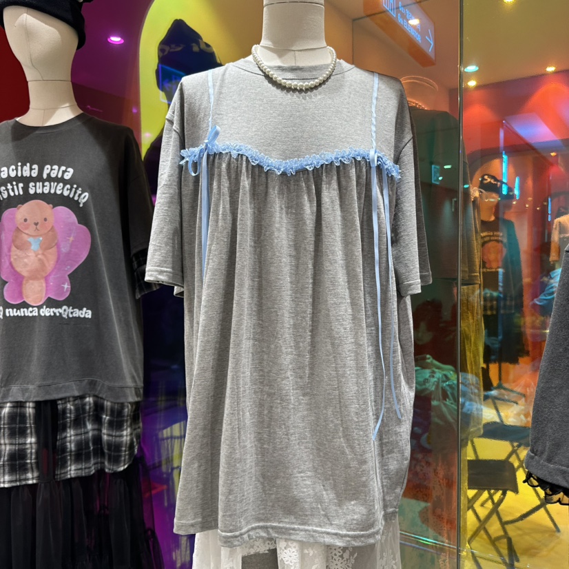 MINI UNNI韓國㊣直郵東大門代購女裝新款熱賣休閑25春夏T恤MINI UNNIT恤圖色1