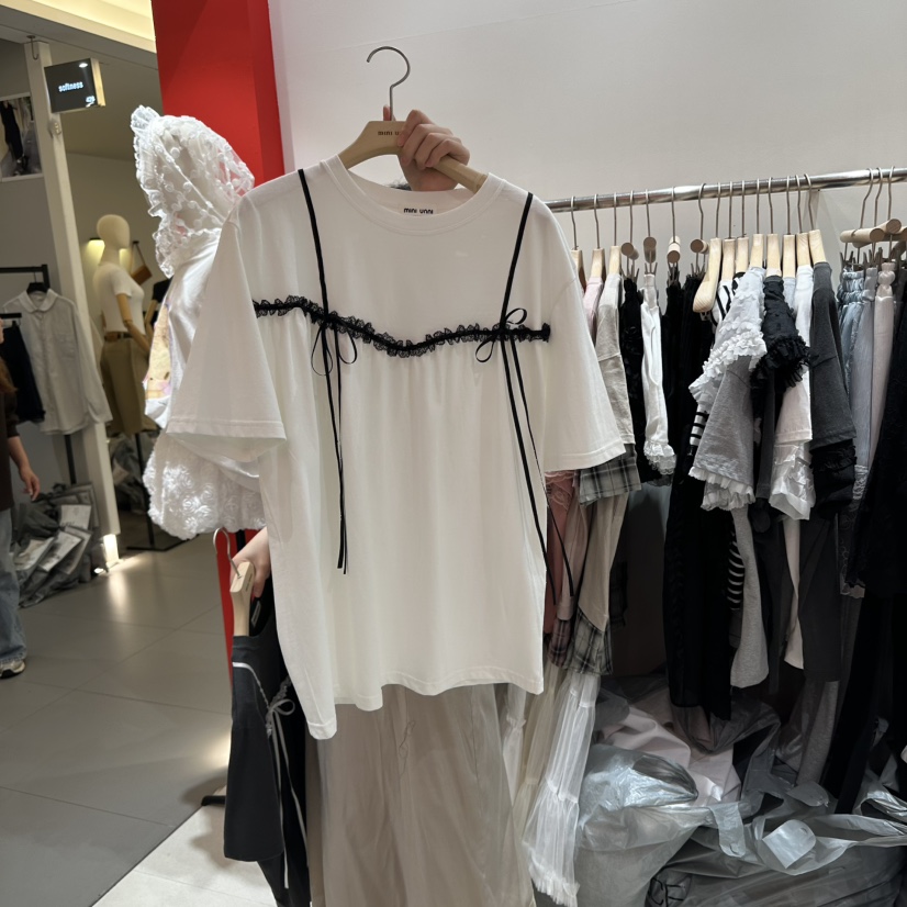 MINI UNNI韓國㊣直郵東大門代購女裝新款熱賣休閑25春夏T恤MINI UNNIT恤圖色2