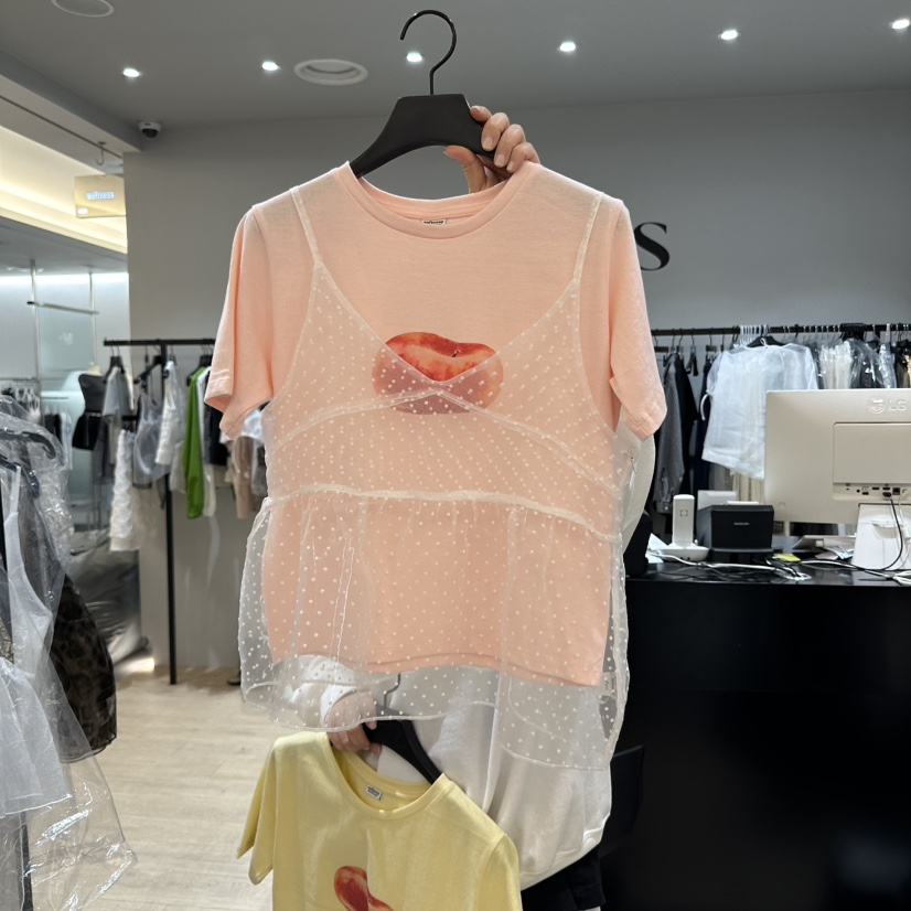 SOFTNESS韓國直郵㊣女裝新品推薦休閑熱賣人氣時尚25春夏T恤Softness/CosmicT恤圖色2
