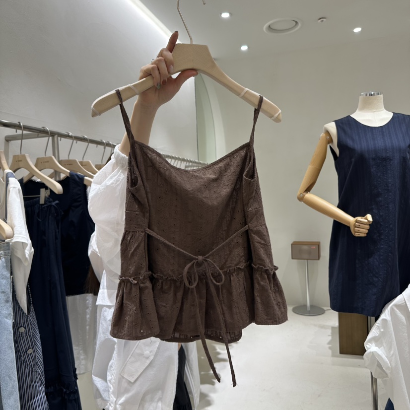 A WANT韓國㊣直郵東大門代購女裝新品時尚25春夏熱賣吊帶背心A WANT吊帶/背心