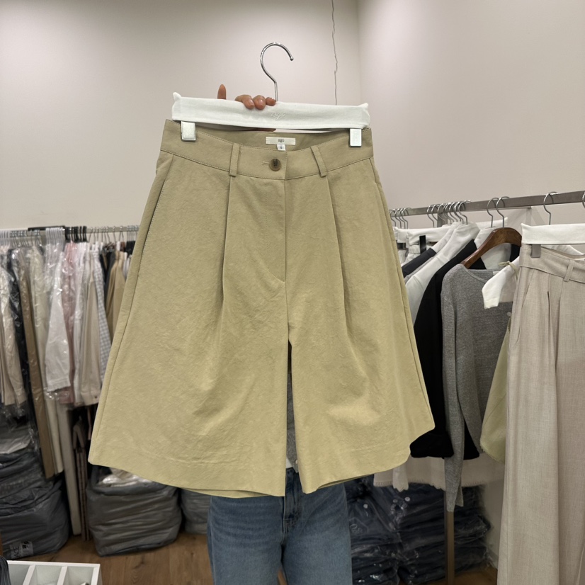 AGO直郵韓國代購㊣女裝新品時尚休閑推薦25春夏短褲不含腰帶AGO短褲圖色2