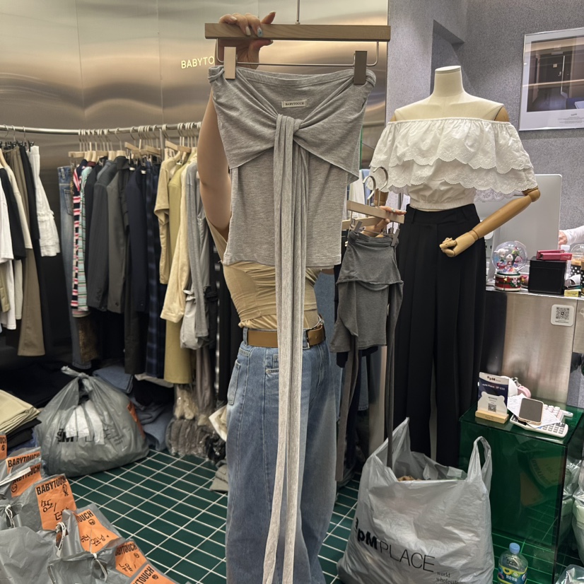 BABYTOUCH韓國直郵㊣東大門實拍女裝新品休閑推薦25春夏吊帶背心BABYTOUCH吊帶/背心圖色2