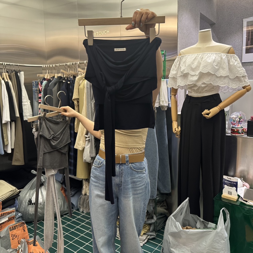 BABYTOUCH韓國直郵㊣東大門實拍女裝新品休閑推薦25春夏吊帶背心BABYTOUCH吊帶/背心圖色4