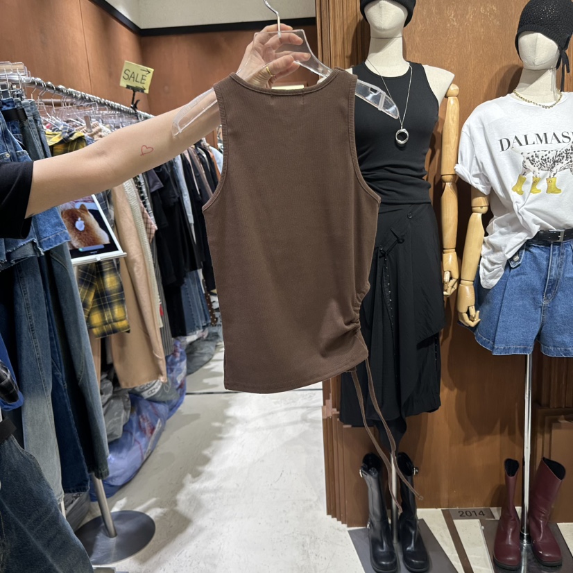 AMOUR韓國㊣直郵東大門代購女裝新品人氣推薦休閑25春夏吊帶背心AMOUR吊帶/背心
