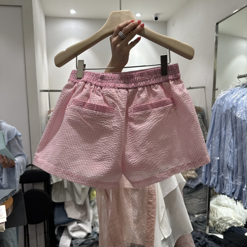 BERTHA韓國㊣直郵東大門代購女裝新品推薦時尚短褲格紋條紋BERTHA短褲